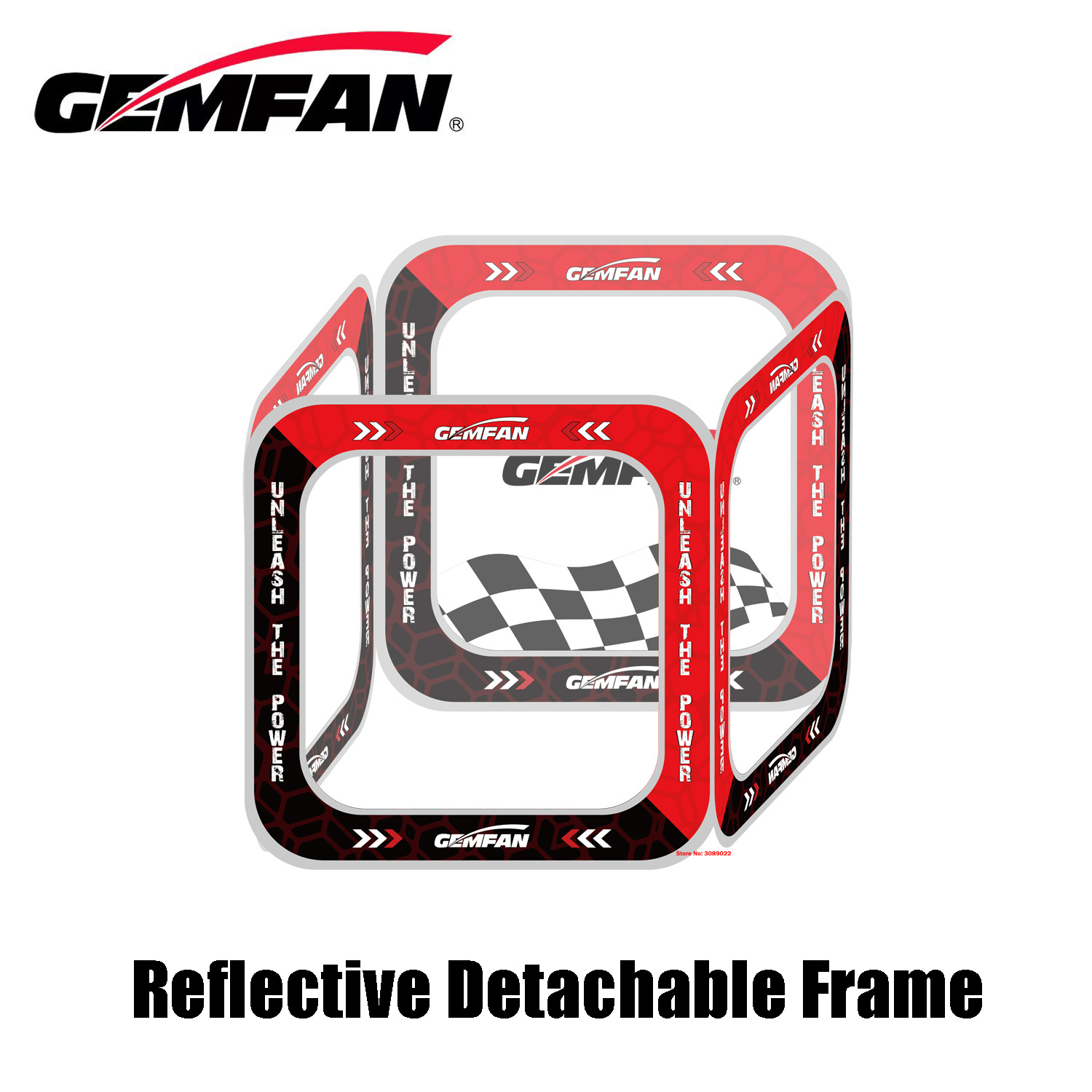 Drone Racing Flag - GEMFAN-FPVレースキューブゲート,レーシングアーチ,正方形,ドローントレーニングドア,取り外し可能なフレーム,屋内トレーニング,80x80cm, 4in 1