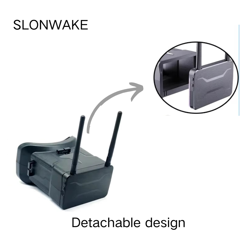 5.8G FPVゴーグル 4.3インチ 480*272ピクセ - Drone Racing Goggles のレビューと価格