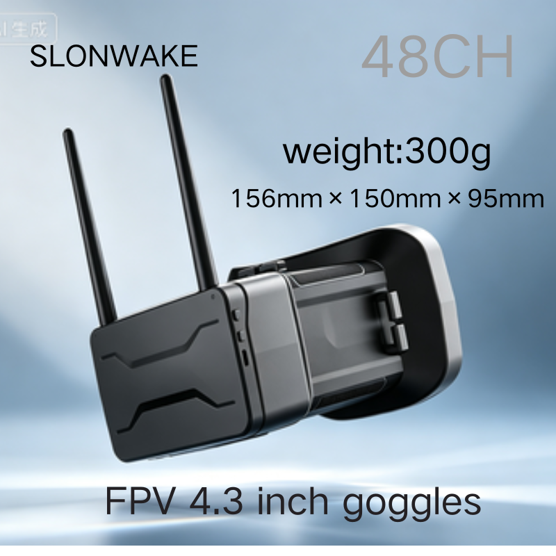 5.8G FPVゴーグル 4.3インチ 480*272ピクセ - Drone Racing Goggles のレビューと価格